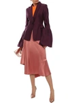 ROKSANDA ROKSANDA WOMAN NARIKA WOOL AND SILK-BLEND BLAZER PLUM,3074457345620753572