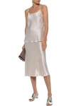 Vince Beige Flowing Blouse With Adjustable Straps In Pastel Pink