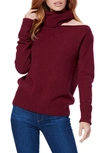 Paige Raundi Turtleneck Sweater In Deep Burgundy