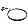 Anchor & Crew Navy Blue Pembroke Silver & Rope Bracelet In Rope