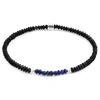 Anchor & Crew Blue Lapis Lazuli Paralana Silver And Stone Bracelet In Stone