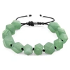 ANCHOR & CREW Green Jade Zebedee Silver & Stone Beaded Macrame Bracelet