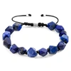 Anchor & Crew Blue Lapis Lazuli Zebedee Silver & Stone Beaded Macrame Bracelet