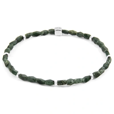 Anchor & Crew Green Jade Tekapo Silver & Stone Bracelet