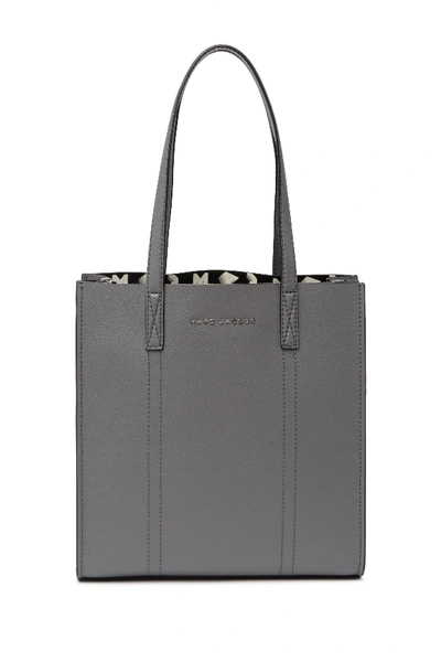 Marc Jacobs Repeat Leather Tote In Shadey Grey