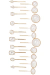 LELET NY THE HAUTE PURSUIT SET OF 20 GOLD-TONE, CRYSTAL AND FAUX PEARL HAIR SLIDES