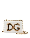 Dolce & Gabbana Baroque Small Leather Crossbody Bag In White