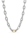 DAVID YURMAN DY MADISON CHAIN NECKLACE IN SILVER WITH 18K GOLD, 13.5MM,PROD209610011