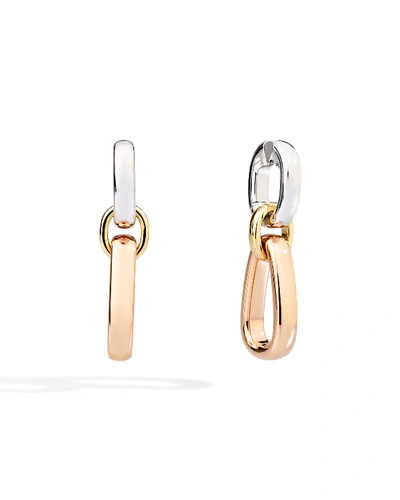 Pomellato Iconica 18-karat Yellow And Rose Gold And Rhodium-plated Earrings