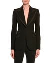 Dolce & Gabbana Single-breasted Twill Turlington Tuxedo Jacket In Black