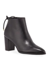 STUART WEITZMAN GARDINER LEATHER BLOCK-HEEL ANKLE BOOTIES,PROD153060108