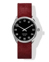 TOM FORD N.002 38MM ROUND CALF-HAIR LEATHER WATCH,PROD153070140