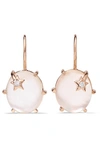 ANDREA FOHRMAN Mini Galaxy 18-karat rose gold, moonstone and diamond earrings