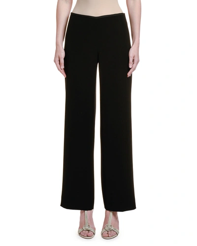 Giorgio Armani China Wide-leg Pants In Black