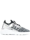 Hogan High Top Mirrored Panel Sneakers In White