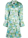 RICHARD QUINN FLORAL-PRINT BELTED FLARED DRESS