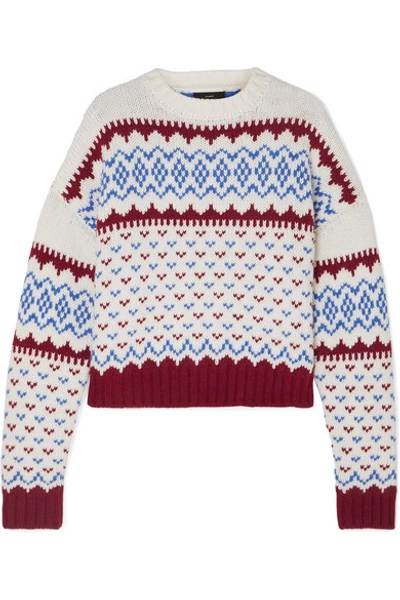 Alanui Fair Isle Wool And Cashmere-blend Sweater In Blue
