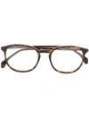 Gucci Tortoiseshell Effect Glasses In Brown