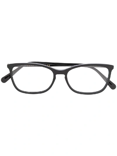 Gucci Rectangular Frame Glasses In Black