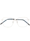 Saint Laurent Sl314 Square-frame Glasses In Silver