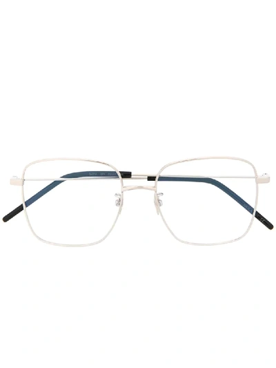 Saint Laurent Sl314 Square-frame Glasses In Silver