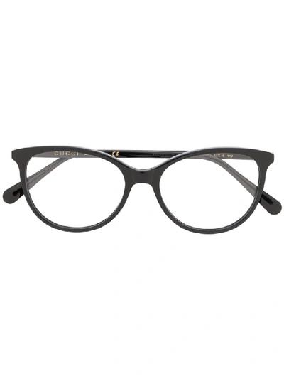 Gucci Cat Eye Frame Glasses In Black