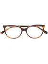 Gucci Tortoiseshell Effect Glasses In Brown