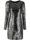 Michael Michael Kors Abito Paillettes Argento Maculato In Silver