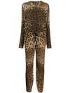 DOLCE & GABBANA LEOPARD PRINT CASHMERE JUMPSUIT