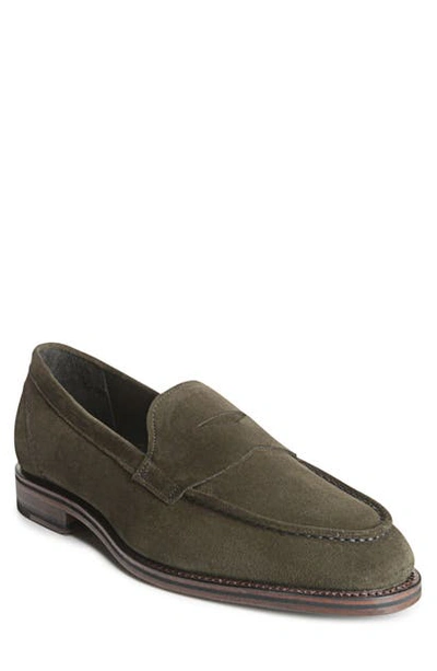 Allen Edmonds Mercer Penny Loafer In Dark Olive Suede