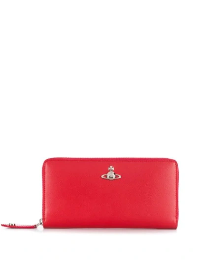 Vivienne Westwood Matilda Zip Round Wallet In Red