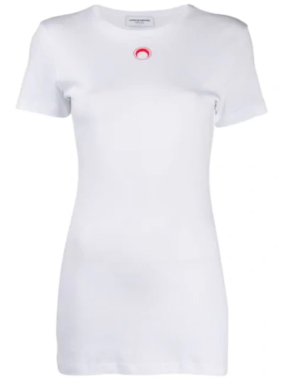 Marine Serre Moon Print Cotton Jersey T-shirt In White
