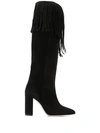Paris Texas Fringed Boots In Black