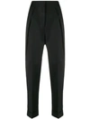 ANN DEMEULEMEESTER TAPERED PLEAT TROUSERS