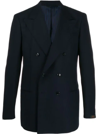 Mp Massimo Piombo Helmut Double-breasted Blazer In Blue