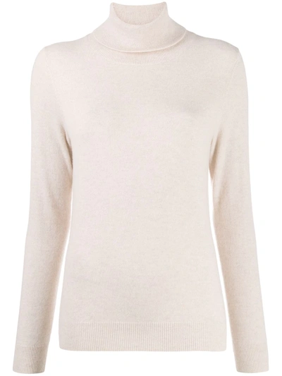 N•peal Chunky Roll-neck Organic Cashmere Jumper In 灰色