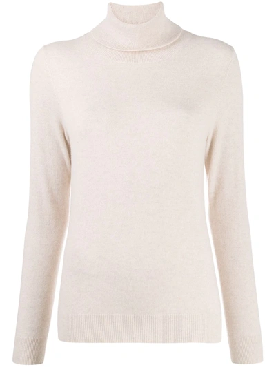 N.peal Chunky Roll-neck Organic Cashmere Jumper In 灰色