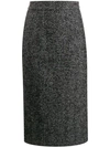 DOLCE & GABBANA CHEVRON PENCIL SKIRT