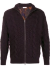 ETRO CABLE KNIT ZIP CARDIGAN