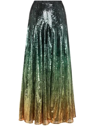 Mary Katrantzou Clement Ombré Sequined Skirt In Multicoloured