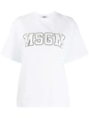 Msgm College Logo Printed T-shirt In White