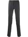 Pt01 Plaid Print Trousers In Grey