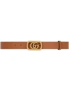 Gucci Leather Belt With Framed Double G In 2535 Cuir