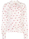 BROCK COLLECTION HEART-PRINT SHEER BLOUSE