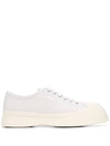 Marni Pablo Leather Platform Sneakers In White