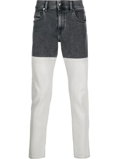 Diesel Two Tone Slim-fit Jeans In Grey