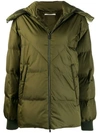 Stella Mccartney Branded Puffer Jacket In Green