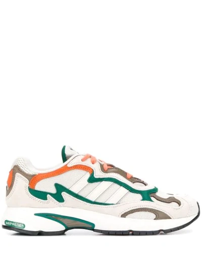Adidas Originals White, Green And Orange Temper Run Sneakers