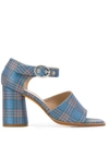 MARYAM NASSIR ZADEH EVE PLAID MID-HIGH SANDALS