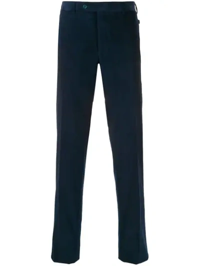 Canali Regular Straight-leg Trousers In Blue